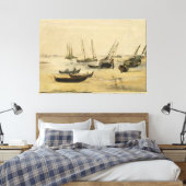 Toile Edouard Manet | Plage, Marée basse (Insitu(Chambre))
