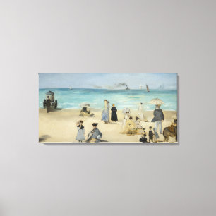 Toile Edouard Manet - Sur la plage, Boulogne-sur-Mer