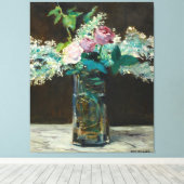Toile Edouard Manet Vase de Lilacs blancs et Rose (Insitu (Plancher de Bois))