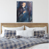 Toile Edvard Munch - Autoportrait avec cigarette (Insitu(Chambre))