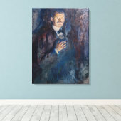 Toile Edvard Munch - Autoportrait avec cigarette (Insitu (Plancher de Bois))