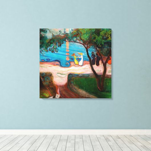 Toile Edvard Munch - Danse sur la plage (Insitu (Plancher de Bois))