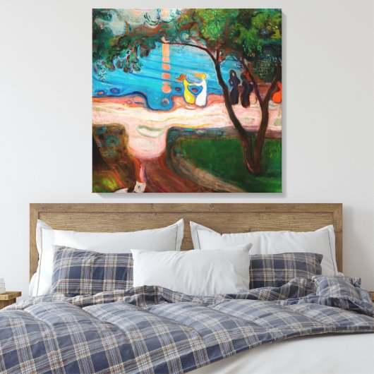 Toile Edvard Munch - Danse sur la plage (Insitu(Chambre))