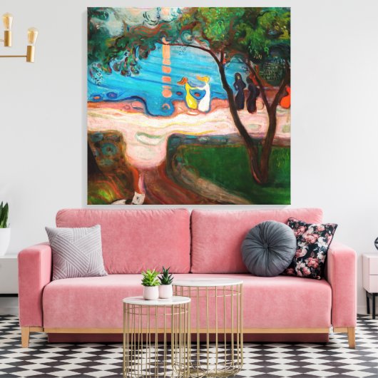 Toile Edvard Munch - Danse sur la plage (Insitu(Salon))