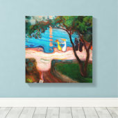 Toile Edvard Munch - Danse sur la plage (Insitu (Plancher de Bois))