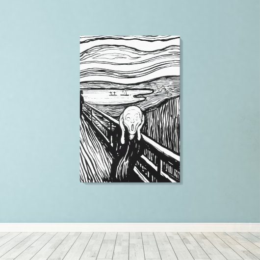 Toile Edvard Munch - La lithographie de cri (Insitu (Plancher de Bois))