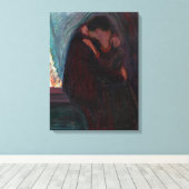 Toile Edvard Munch - Le Baiser (Insitu (Plancher de Bois))