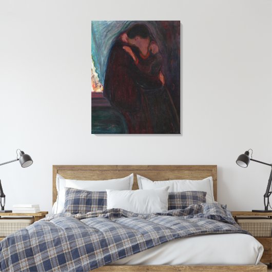 Toile Edvard Munch - Le baiser (Insitu(Chambre))