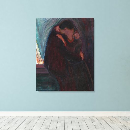 Toile Edvard Munch - Le baiser (Insitu (Plancher de Bois))