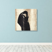 Toile Edvard Munch - Le Kiss IV (Insitu (Plancher de Bois))