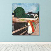 Toile Edvard Munch - Les Filles sur le Pont (Insitu (Plancher de Bois))