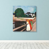 Toile Edvard Munch - Les filles sur le pont (Insitu (Plancher de Bois))