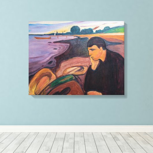 Toile Edvard Munch - Melancholy 1894 (Insitu (Plancher de Bois))