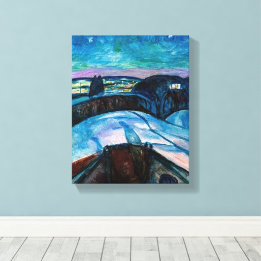 Toile Edvard Munch - Nuit étoilée 1922 (Insitu (Plancher de Bois))