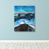 Toile Edvard Munch - Nuit étoilée 1922 (Insitu (Plancher de Bois))