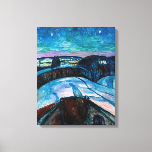 Toile Edvard Munch - Nuit étoilée 1922 (Recto)