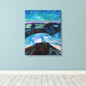 Toile Edvard Munch - Nuit étoilée 1922 (Insitu (Plancher de Bois))