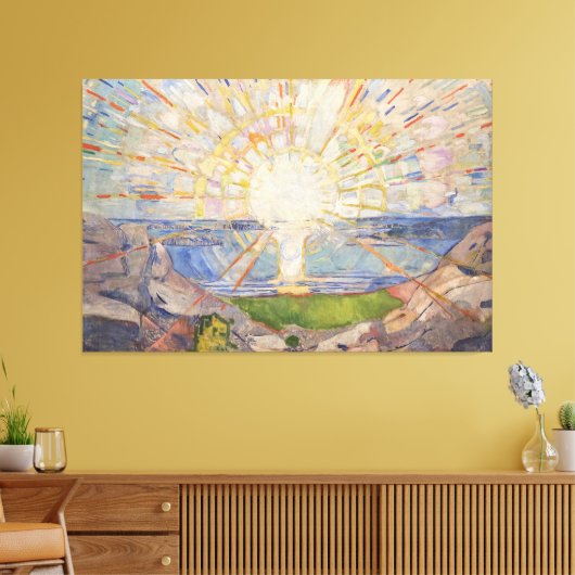 Toile Edvard Munch Peinture murale Le Soleil (Solen) (19 (Insitu(Salon))