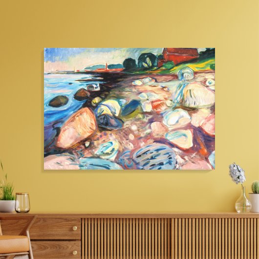 Toile Edvard Munch - Rive avec Maison Rouge (Insitu(Salon))