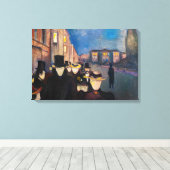 Toile Edvard Munch - Soirée dans la rue Karl Johan (Insitu (Plancher de Bois))