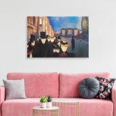 Toile Edvard Munch - Soirée dans la rue Karl Johan (Insitu(Salon))