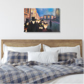 Toile Edvard Munch - Soirée dans la rue Karl Johan (Insitu(Chambre))
