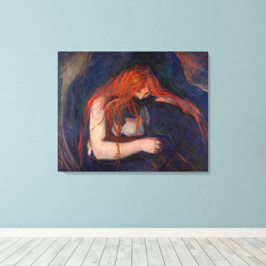 Toile Edvard Munch - Vampire / Amour et douleur (Insitu (Plancher de Bois))