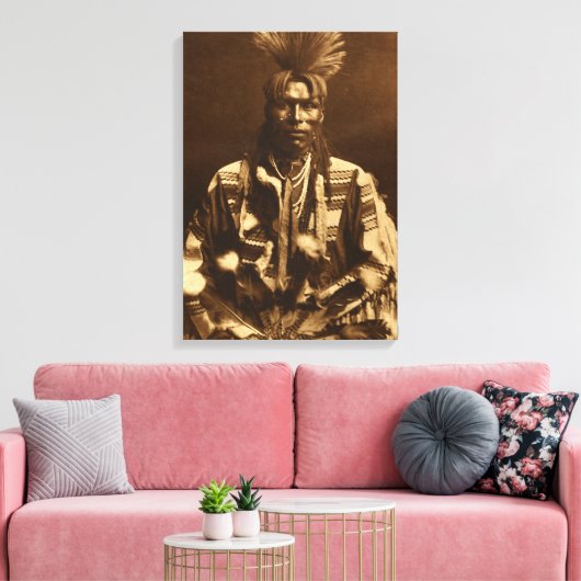 Toile Edward S Curtis A Piegan Dandy (Insitu(Salon))