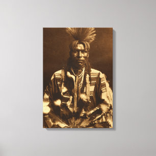 Toile Edward S Curtis A Piegan Dandy