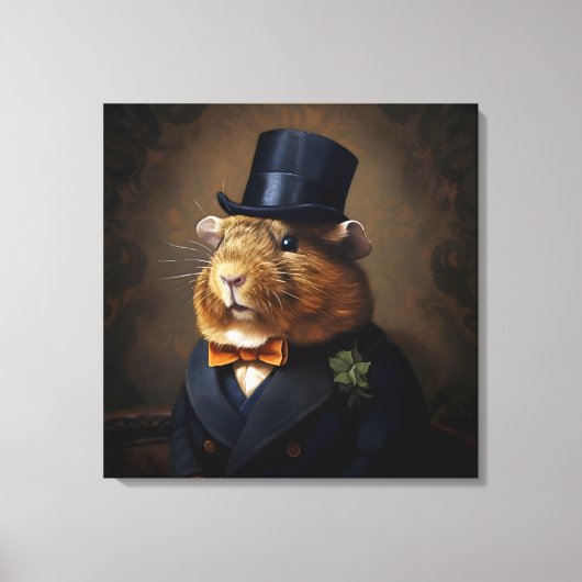 Toile Edwardian Guinée Pig Gentleman (Recto)