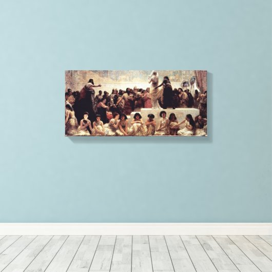 Toile Edwin Long - Le marché du mariage de Babylon (Insitu (Plancher de Bois))