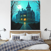 Toile Eerie Victorian Mansion Lune (Insitu(Chambre))