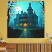 Toile Eerie Victorian Mansion Lune (Insitu(Salon))