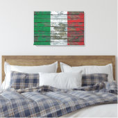 Toile Effet Drapeau italien sur les panneaux de bois bru (Insitu(Chambre))
