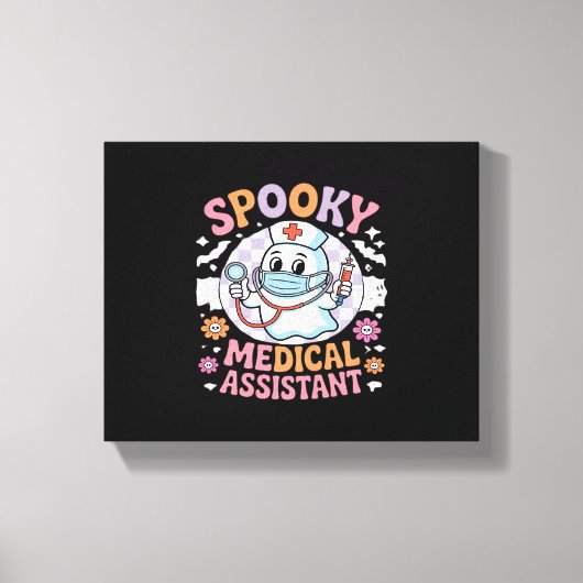 Toile Éffrayant Médicale Assistant Cute Halloween Essent (Recto)