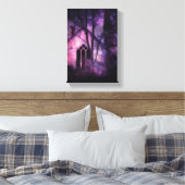 Toile Église ancienne abandonnée, lumière violette (Insitu(Chambre))