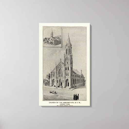 Toile Église de l'Assomption, Ansonia, Conn (Recto)