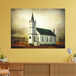 Toile Église du pays texturé