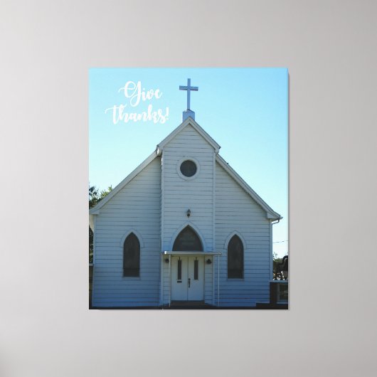 Toile Église du Vieux Pays Thanksgiving sur (Recto)