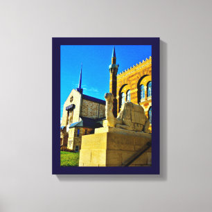 Toile Église et mosquée