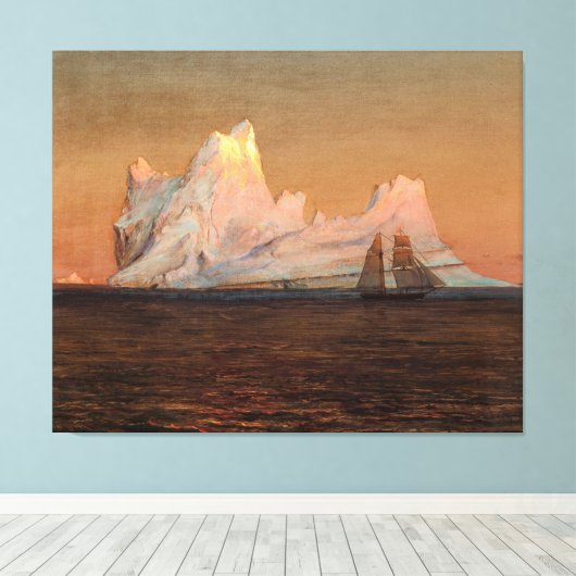 Toile ÉGLISE FREDERIC EDWIN - L'ICEBERG - c. 1875- (Insitu (Plancher de Bois))