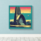 Toile Église Futuriste SF 3 (Insitu (Plancher de Bois))