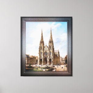 Toile Église Sainte-Clotilde à Paris par Max Berthelin