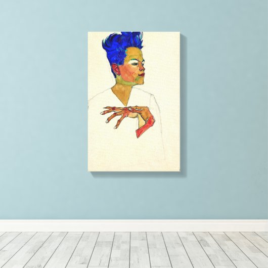 Toile Egon Schiele Autoportrait (Insitu (Plancher de Bois))