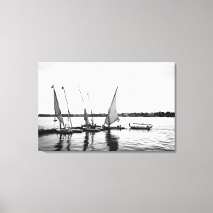 Toile Egypte de luxe, Feluccas sur le Nil 2