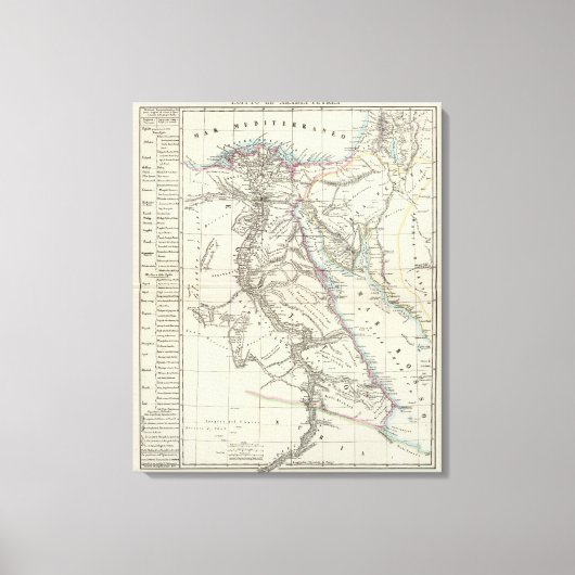 Toile Égypte et Arabie saoudite (Recto)