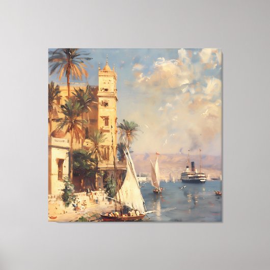 Toile Égypte impressionniste vers 1905 (Recto)
