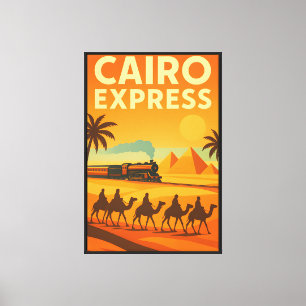 Toile Egypte vintage : Express du Caire Voyage rétros