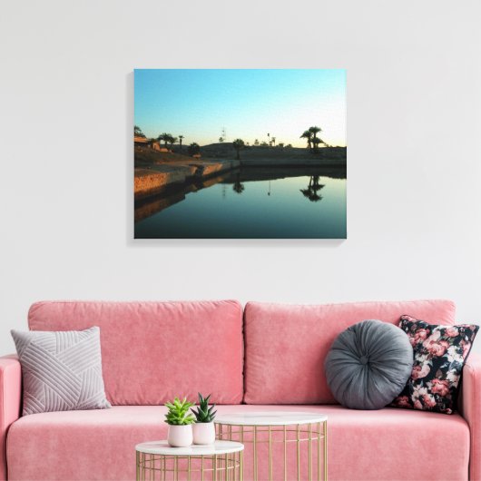 Toile égyptienne Couché de soleil sur le Nil (Insitu(Salon))