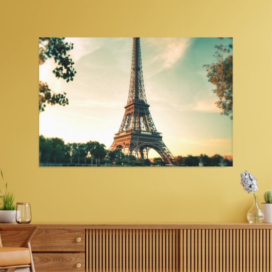 Toile Eiffel tour lancer oreiller (Insitu(Salon))